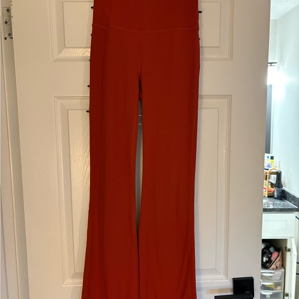 Lululemon Red Flared Leggings